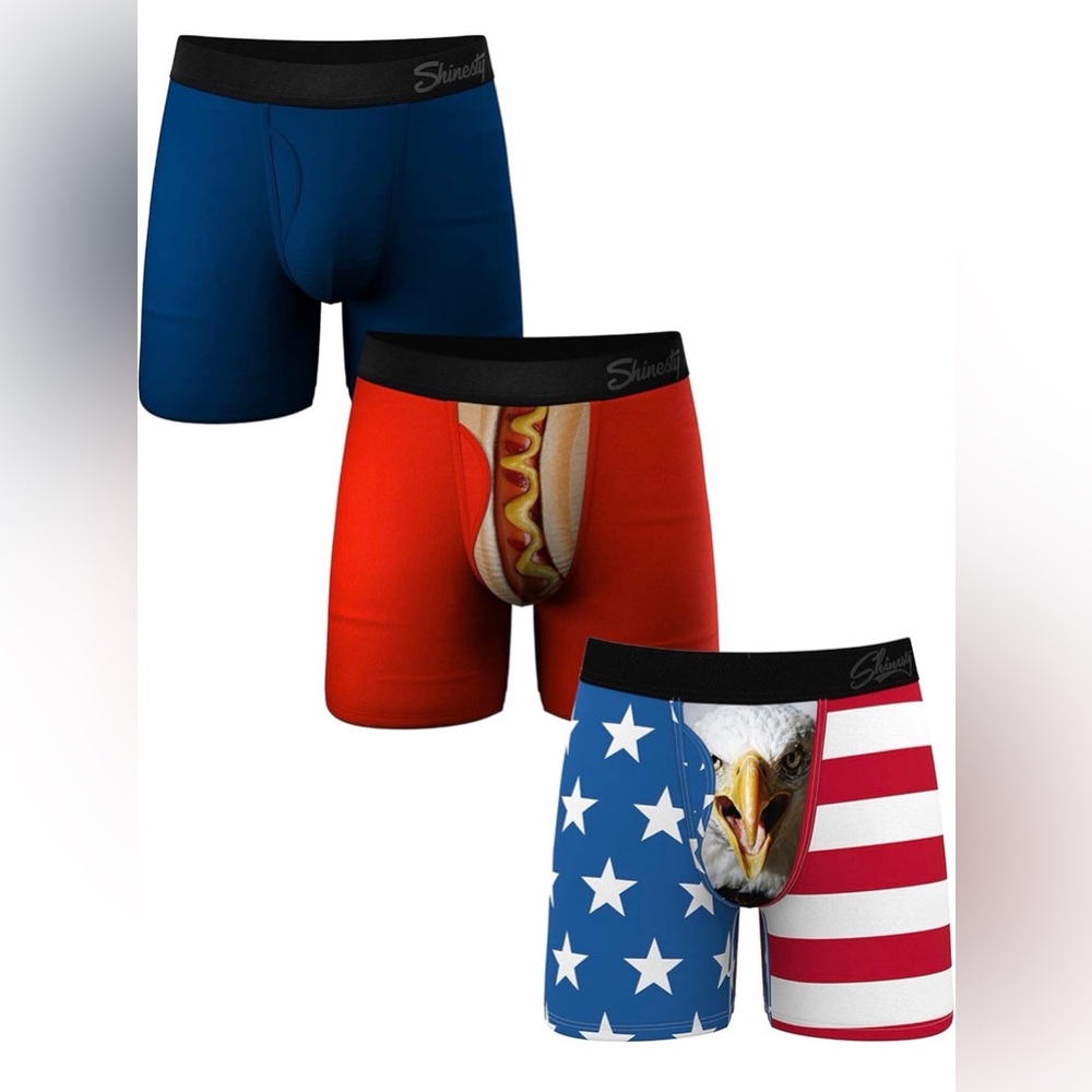 New Shinesty Hammock Support Mens Boxer Briefs with Pouch 3 Pack Size Small